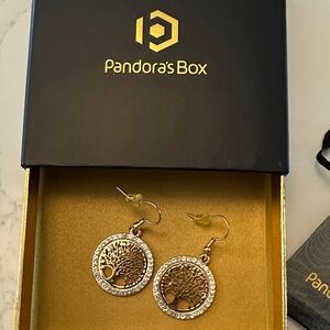 Pandora’s box Gold Tree Earrings